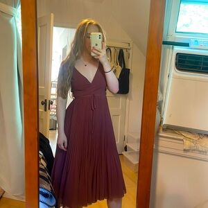 Wilfred Beaune Dress (S) - grey-blue, dusty rose, and lilac